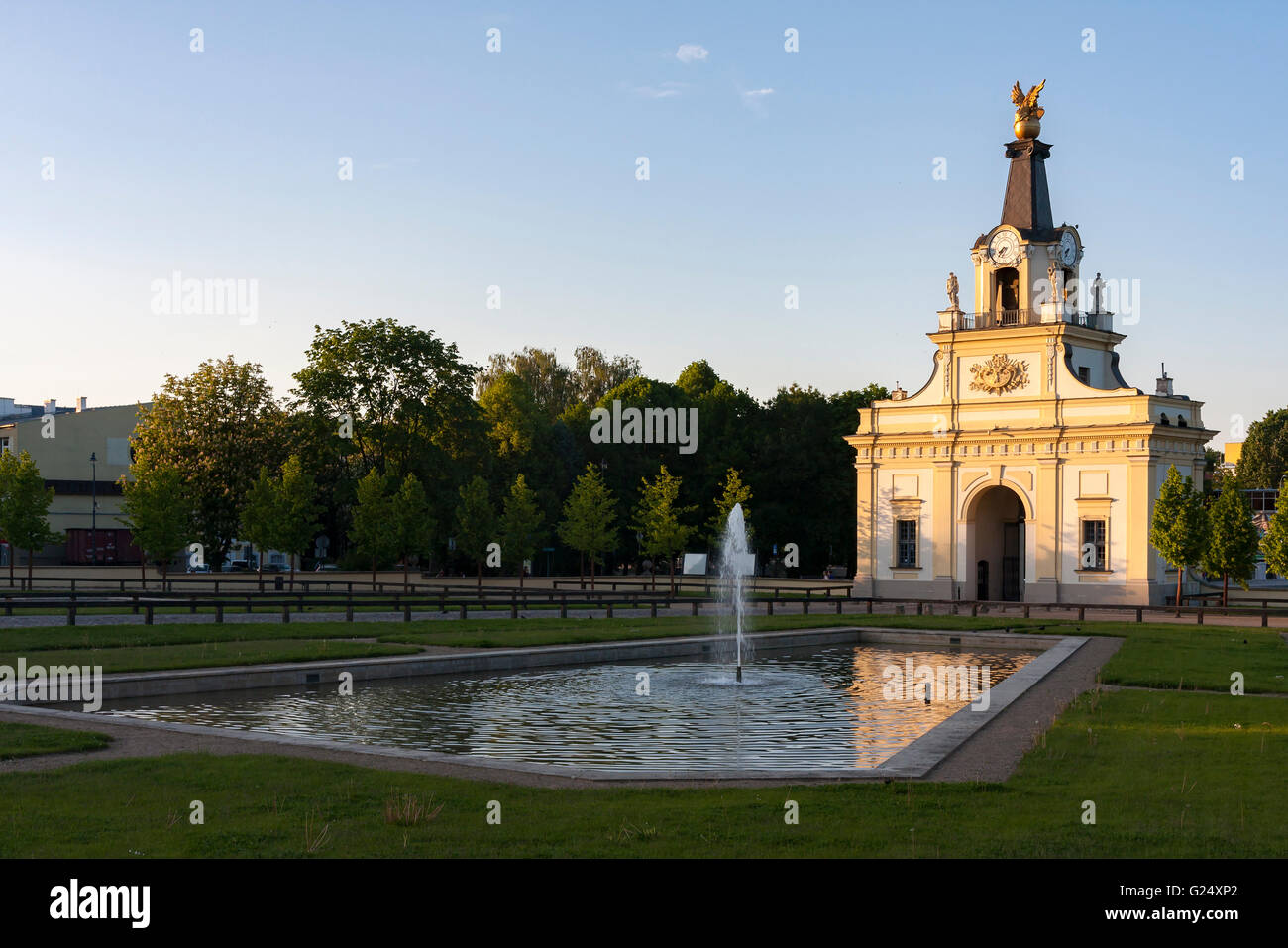 Architektur. Tor der Branicki Palast in Bialystok, Polen. Stockfoto
