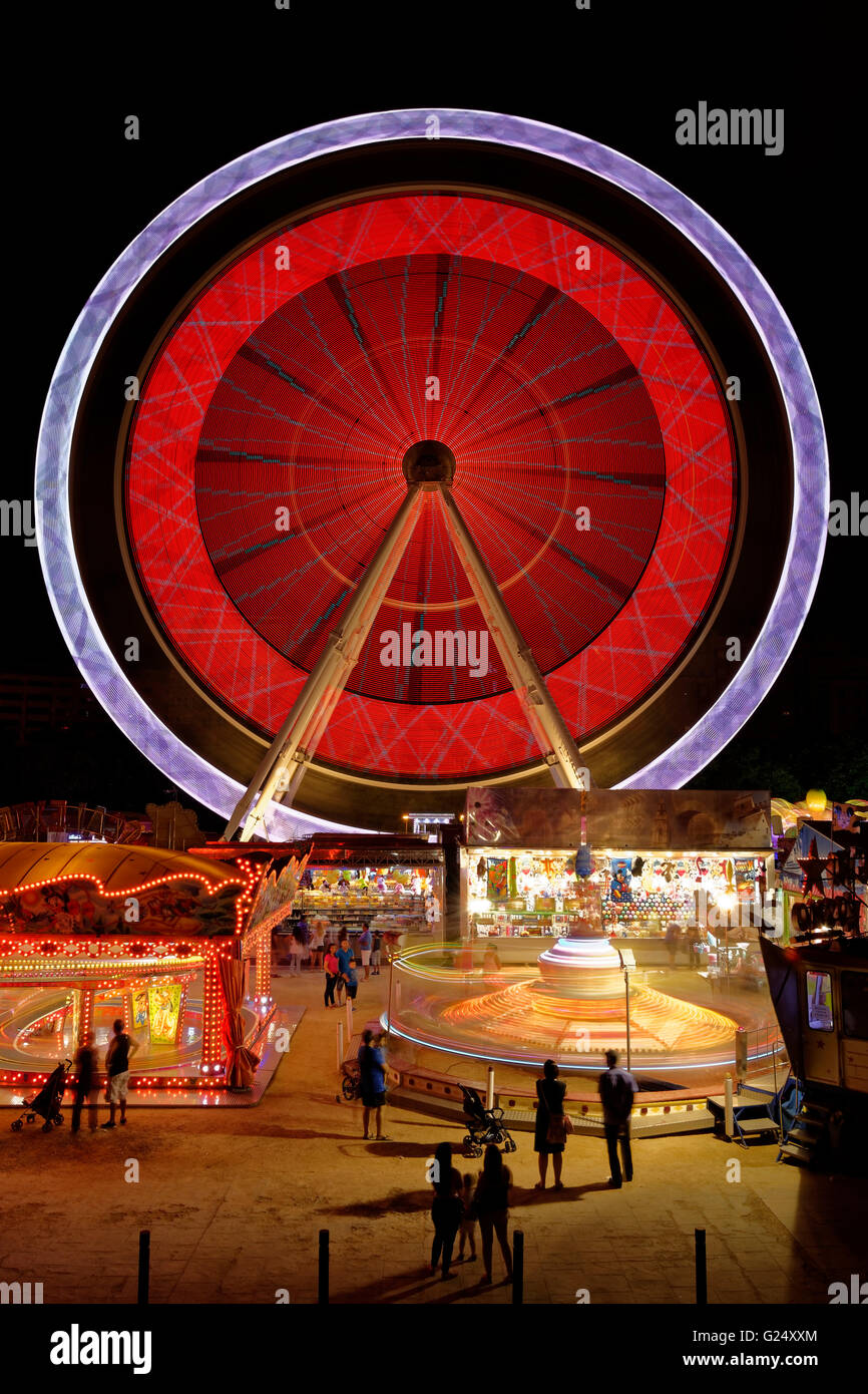 Fair Ferris Wheel. Valencia. Comunitat Valenciana. Spanien. Stockfoto