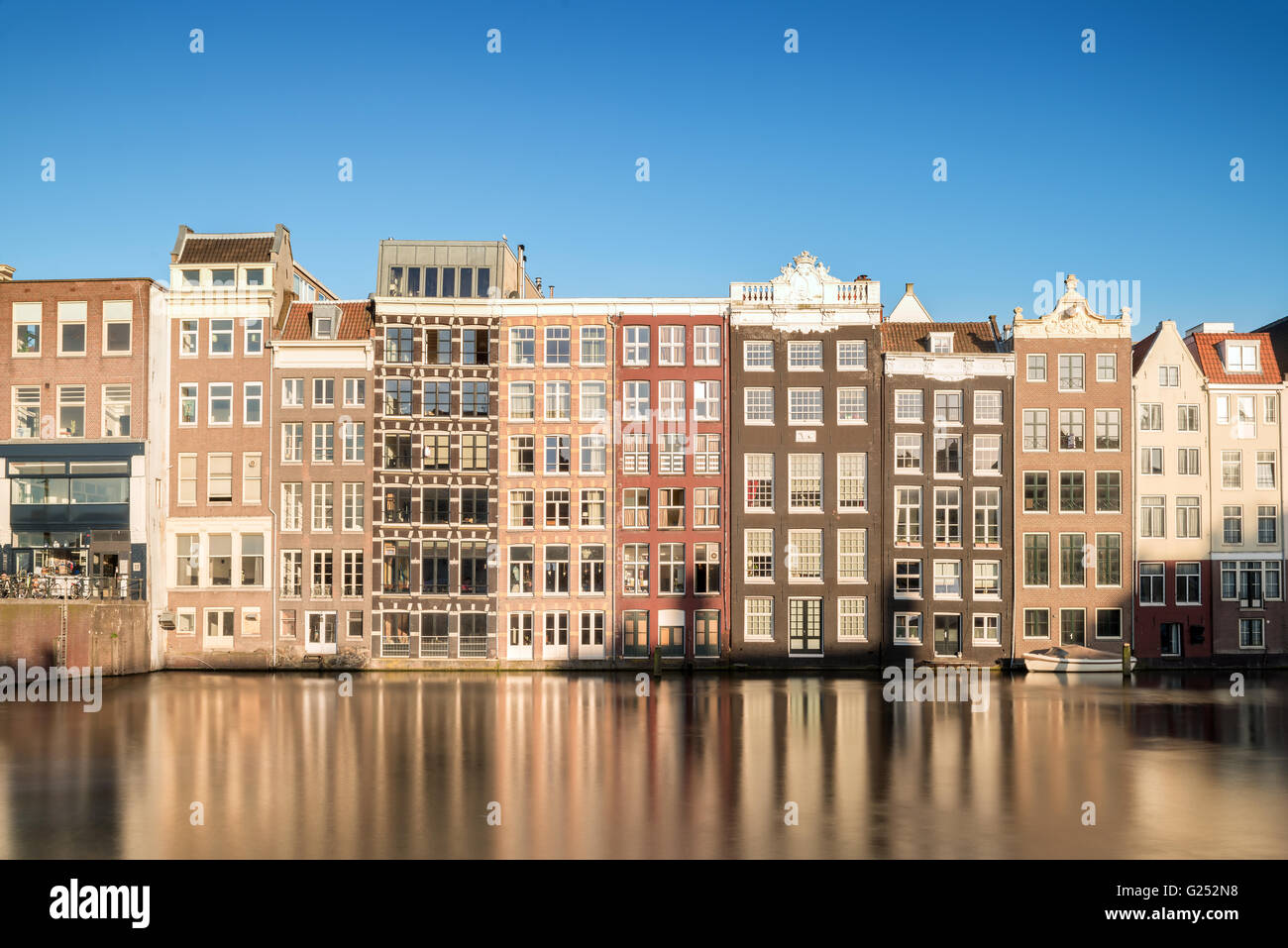 Traditionellen Altbauten in Amsterdam, Niederlande Stockfoto