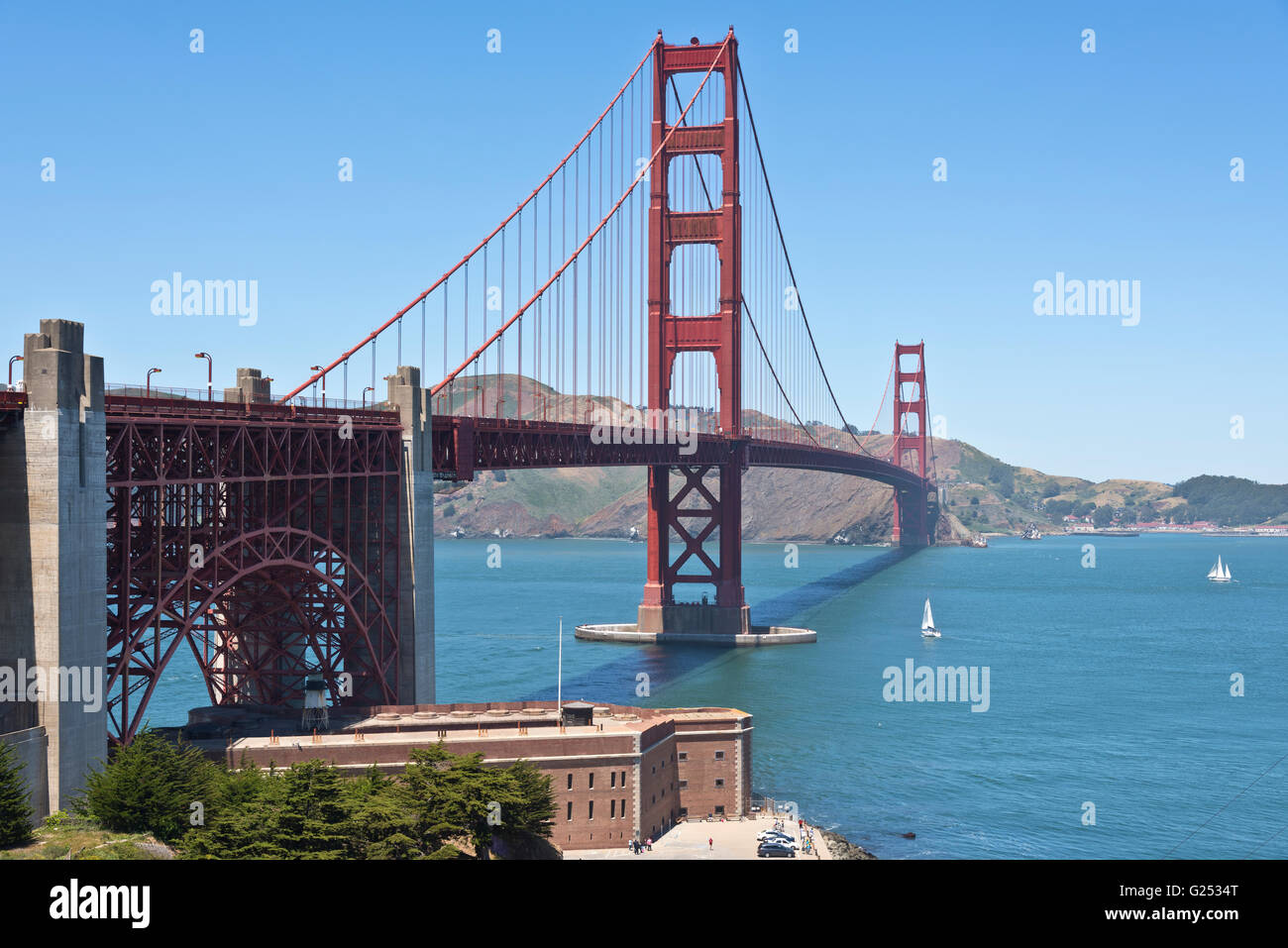 Die golden Gate Bridge in San Francisco Kalifornien. Stockfoto