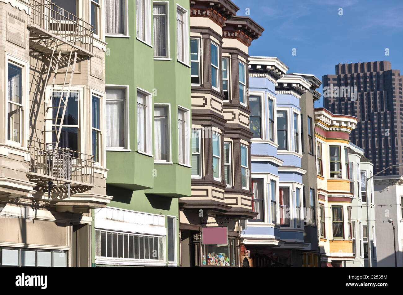 San Francisco downtown Wohngegend California. Stockfoto