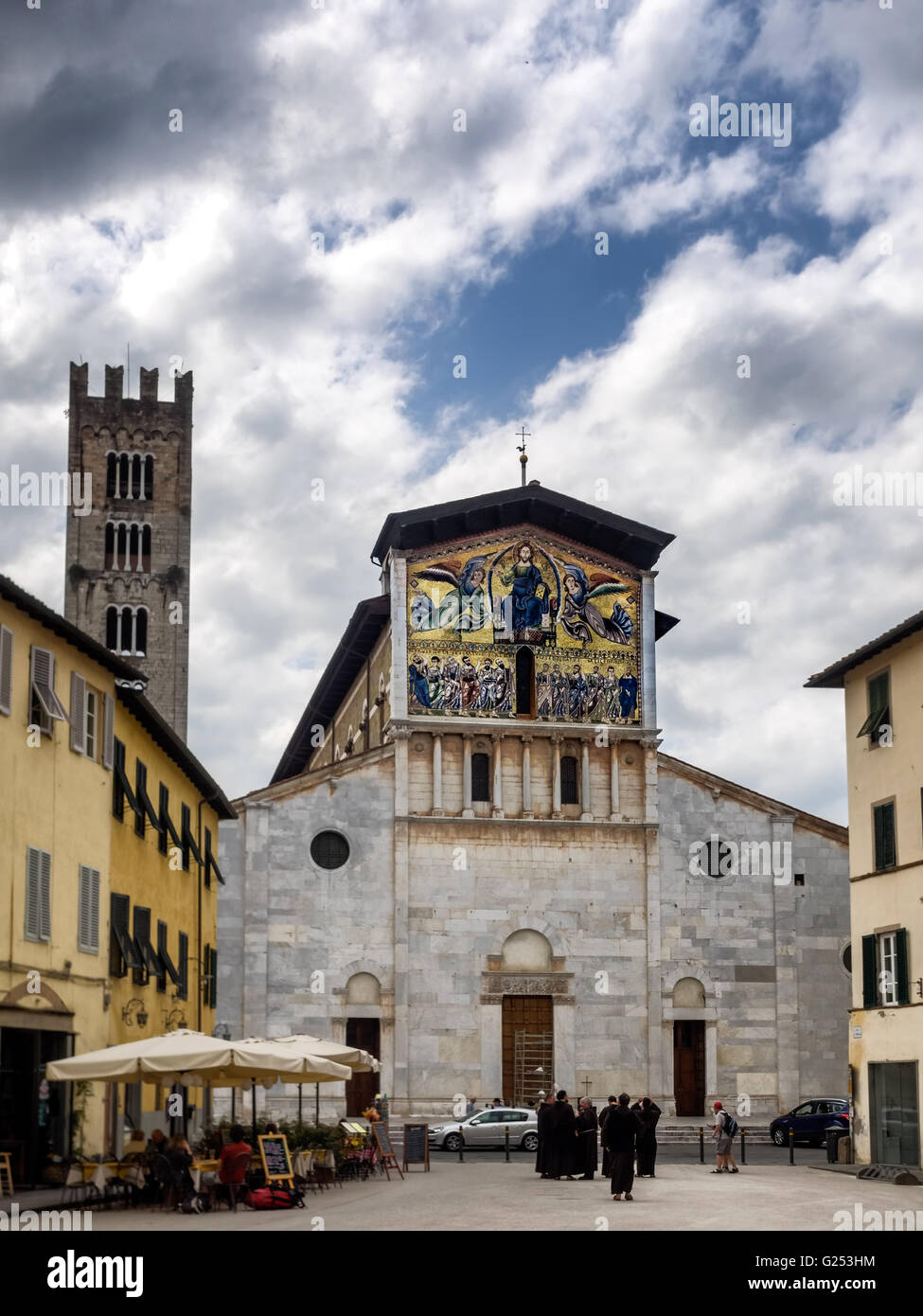 Kirche San Frediano mit Mosaiken in Lucca, Italien Stockfoto