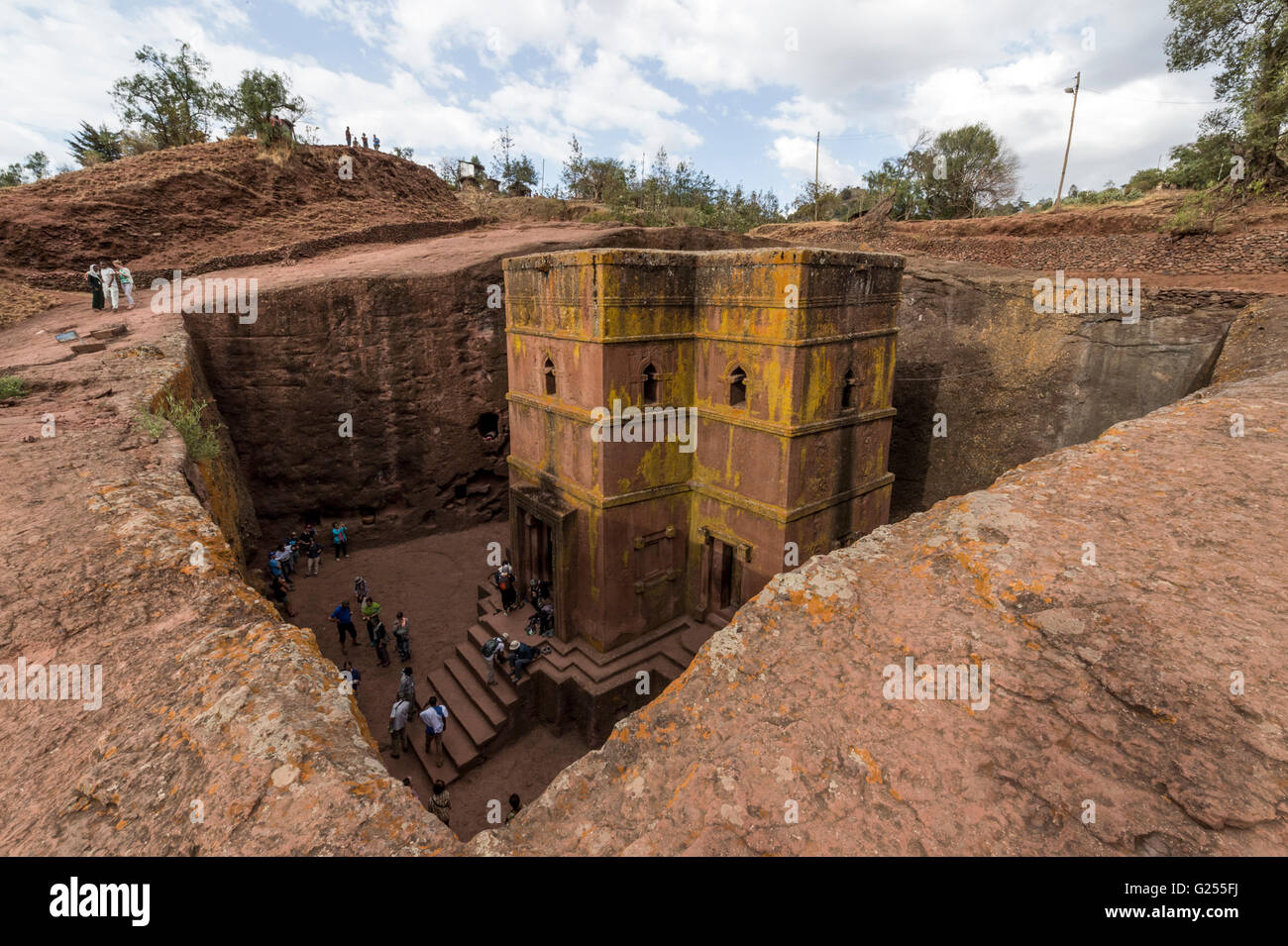 Saint George Fels gehauenen Kirchen Lalibela, Äthiopien Stockfoto