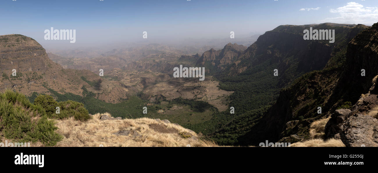 Simien Mountains im Morgengrauen Nationalpark Simien Mountains, Äthiopien Stockfoto