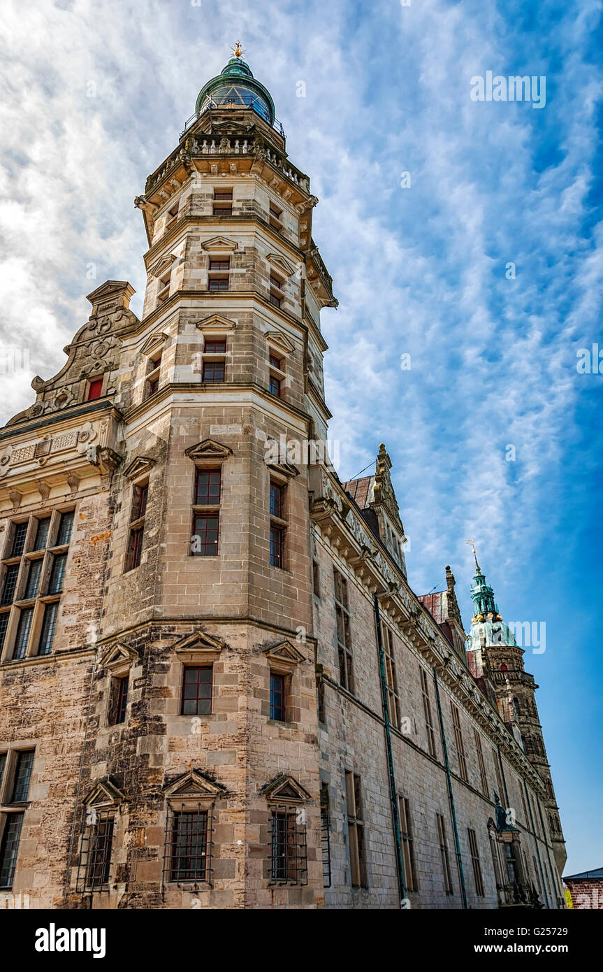 Schloss Kronborg von William Shakespeare in seinem Stück über Hamlet befindet sich in der dänischen Hafen Stadt Helsingor berühmt gemacht. Stockfoto