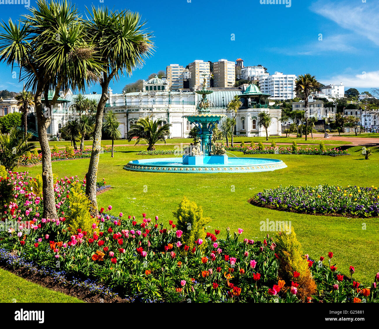 GB - DEVON: Prinzessin Gärten und Pavillons, Torquay, englische Riviera Stockfoto