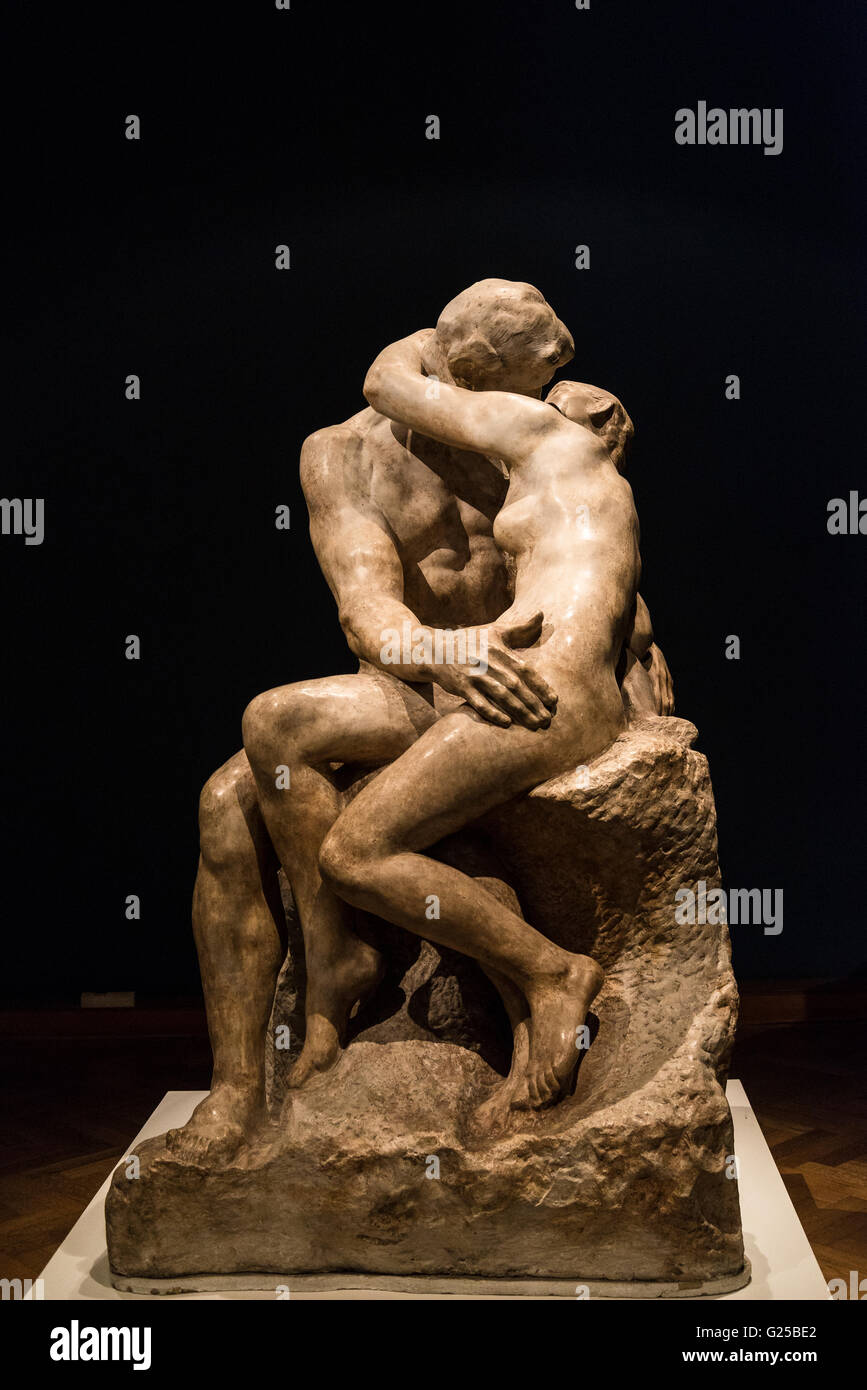 August Rodin "Kiss", National Museum of Fine Arts, Buenos Aires, Argentinien Stockfoto
