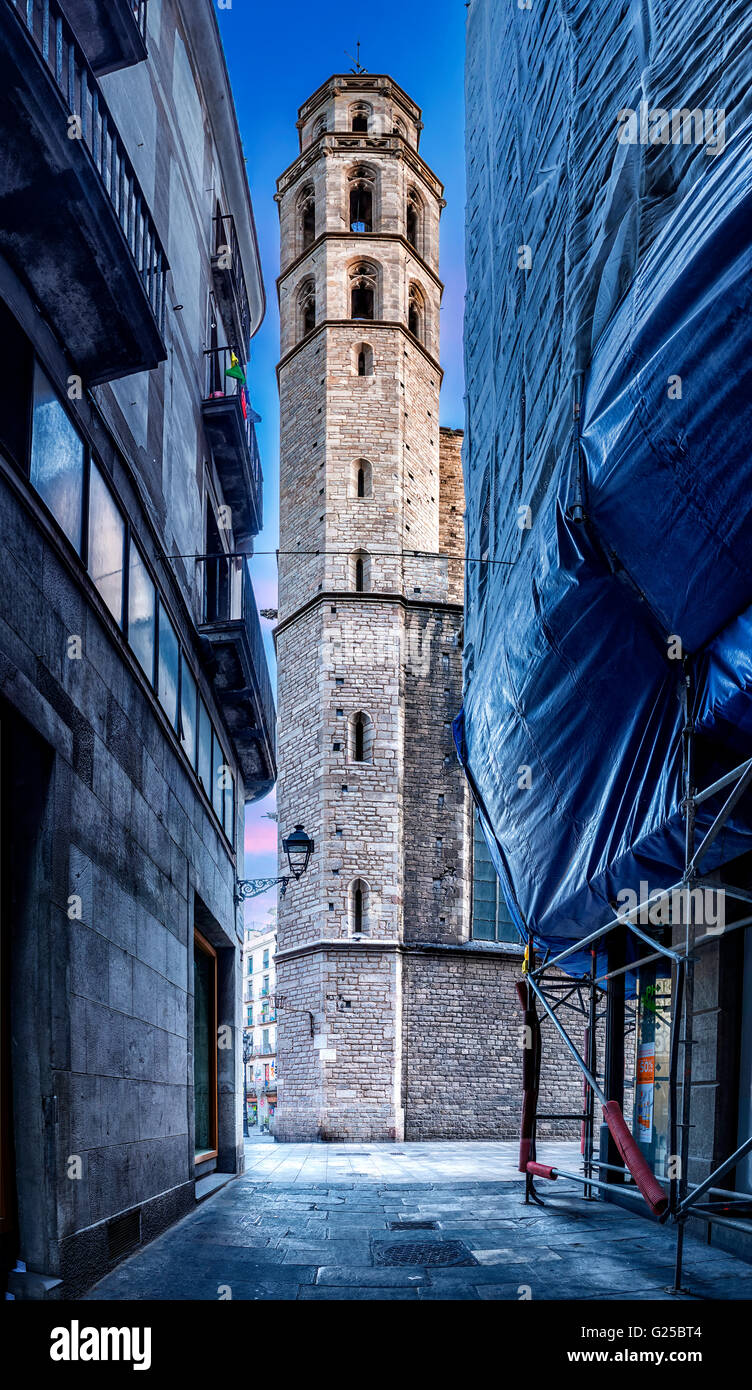 Kathedrale Santa Maria del Mar in Ghotic Viertel von Barcelona Stockfoto