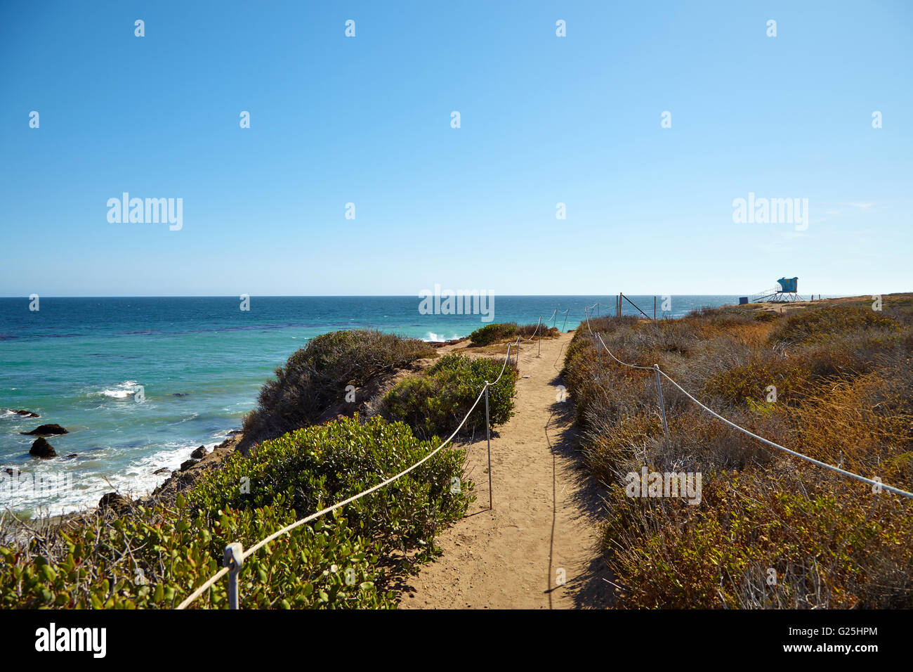 Fußweg nach Malibu beach Stockfoto