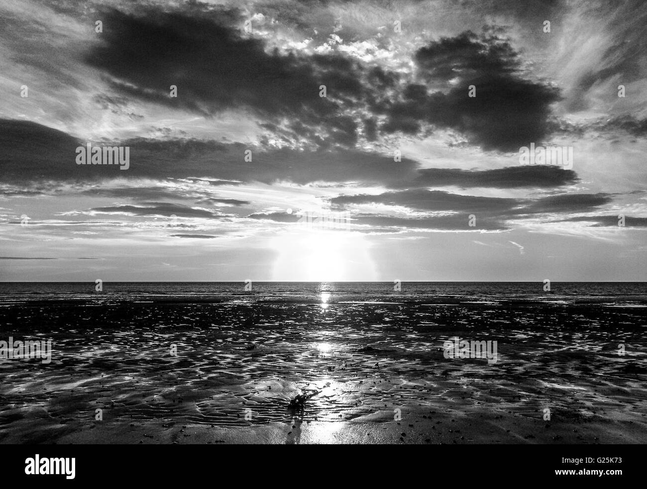 Sonnenuntergang Ruhm in Mono... Stockfoto