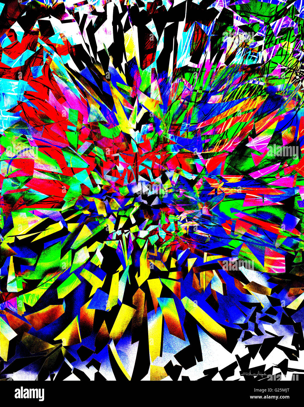 ZEITGENÖSSISCHE KUNST: Mehrere Werte Stockfoto