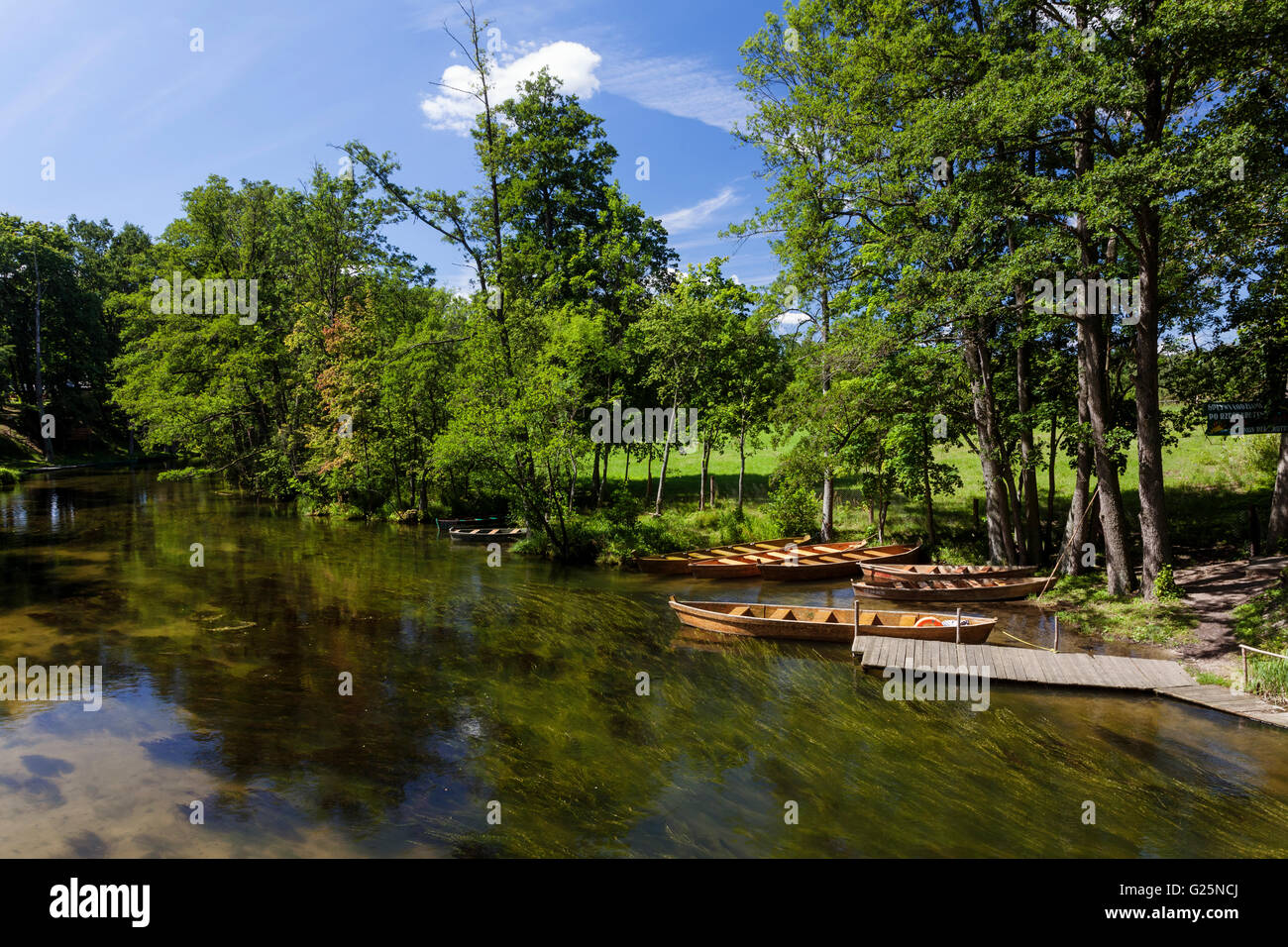 Krutynia-River-rafting, Masuren, Polen, Europa Stockfoto