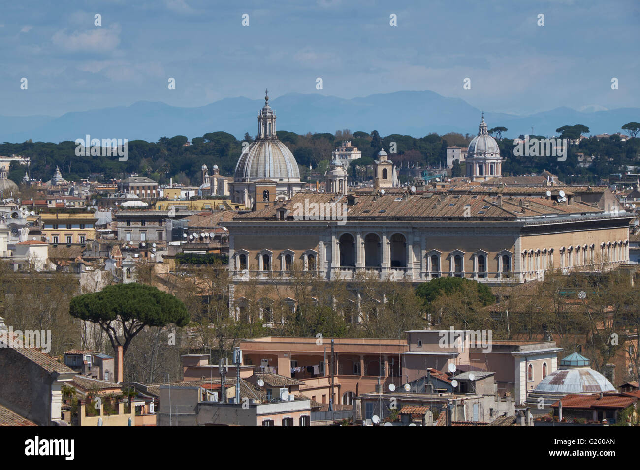 Rom: Panorama von St. Pietro in Montorio Stockfoto