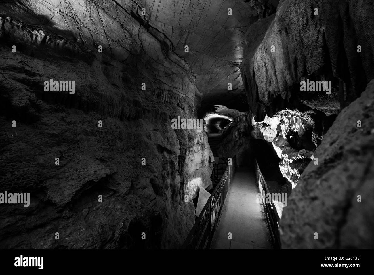 Eine Passage in Belum Höhlen Stockfoto