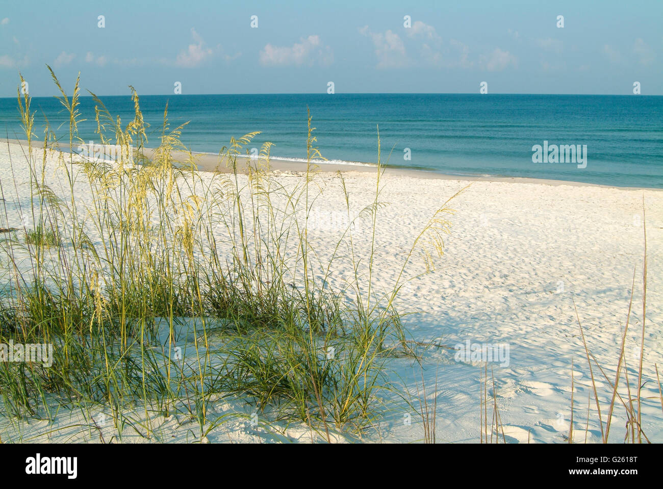 Weißen Sand Strände von St. Joseph Peninsula State Park, FL. Stockfoto