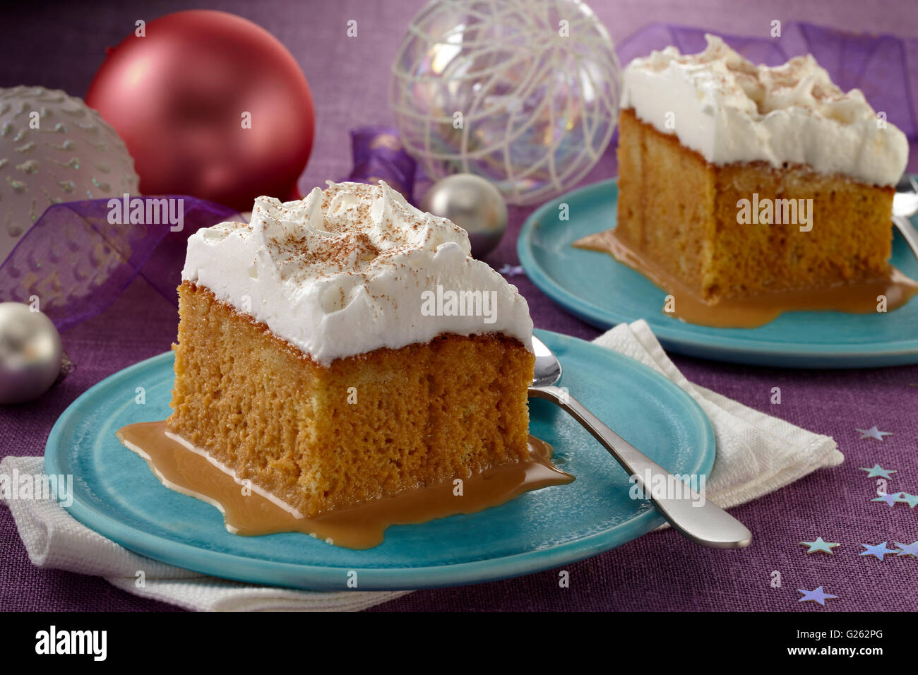 Dulce de Leche Tres leches Stockfoto