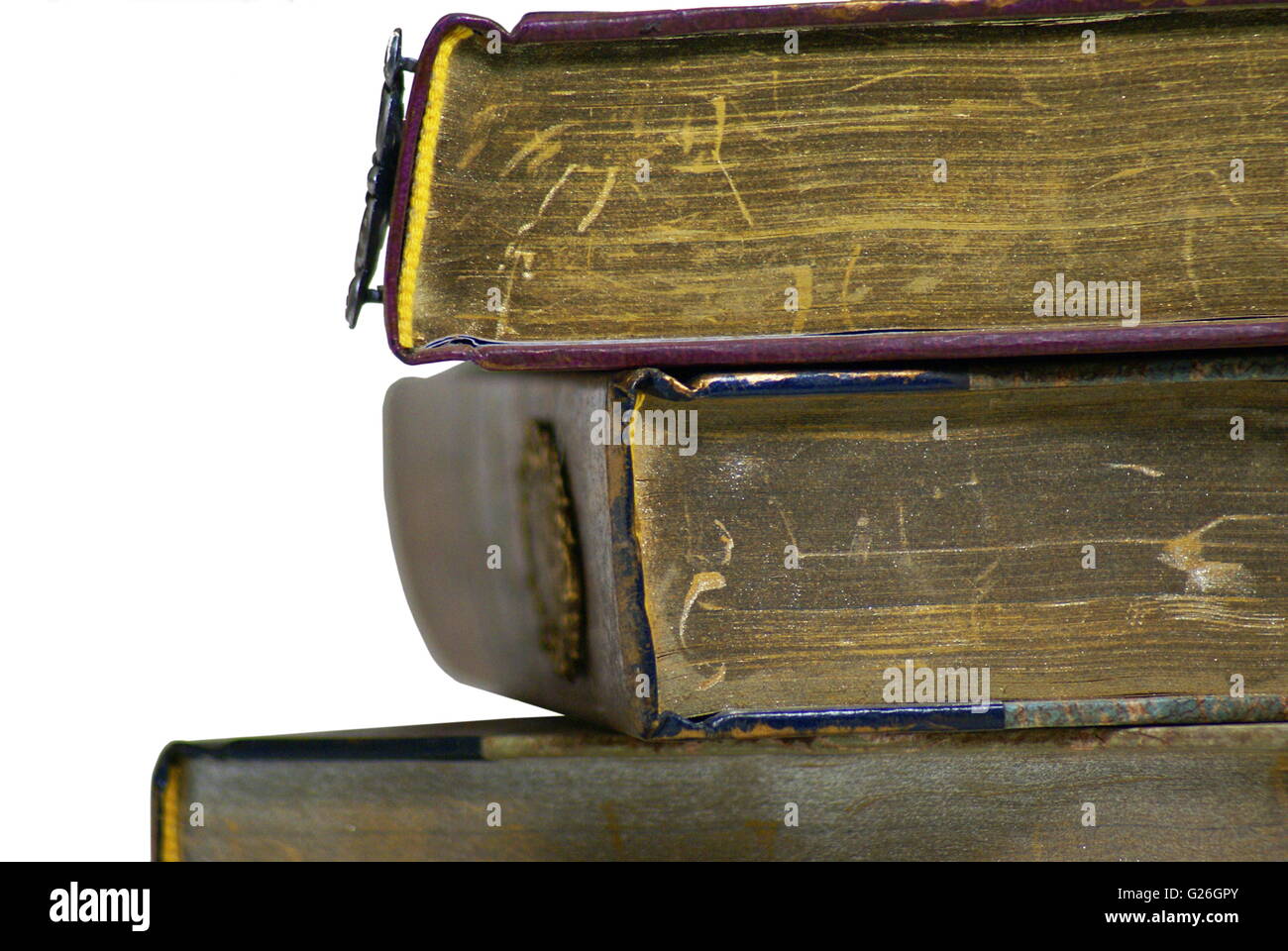 Bücherstapel gestapelt Stockfoto