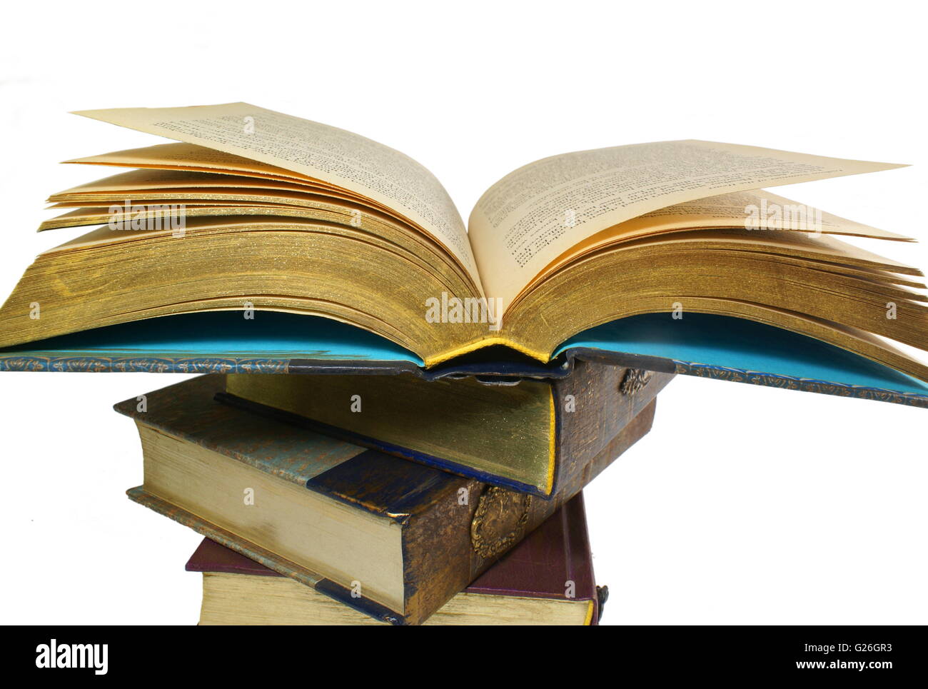 Haufen gestapelt Neuerscheinungen Stockfoto