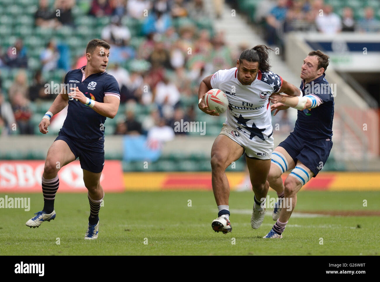 HSBC World Sevens, Twickenham, London, 22. Mai 2016 Aktion während Schottland V USA, Schottland gewann 24-17 Stockfoto