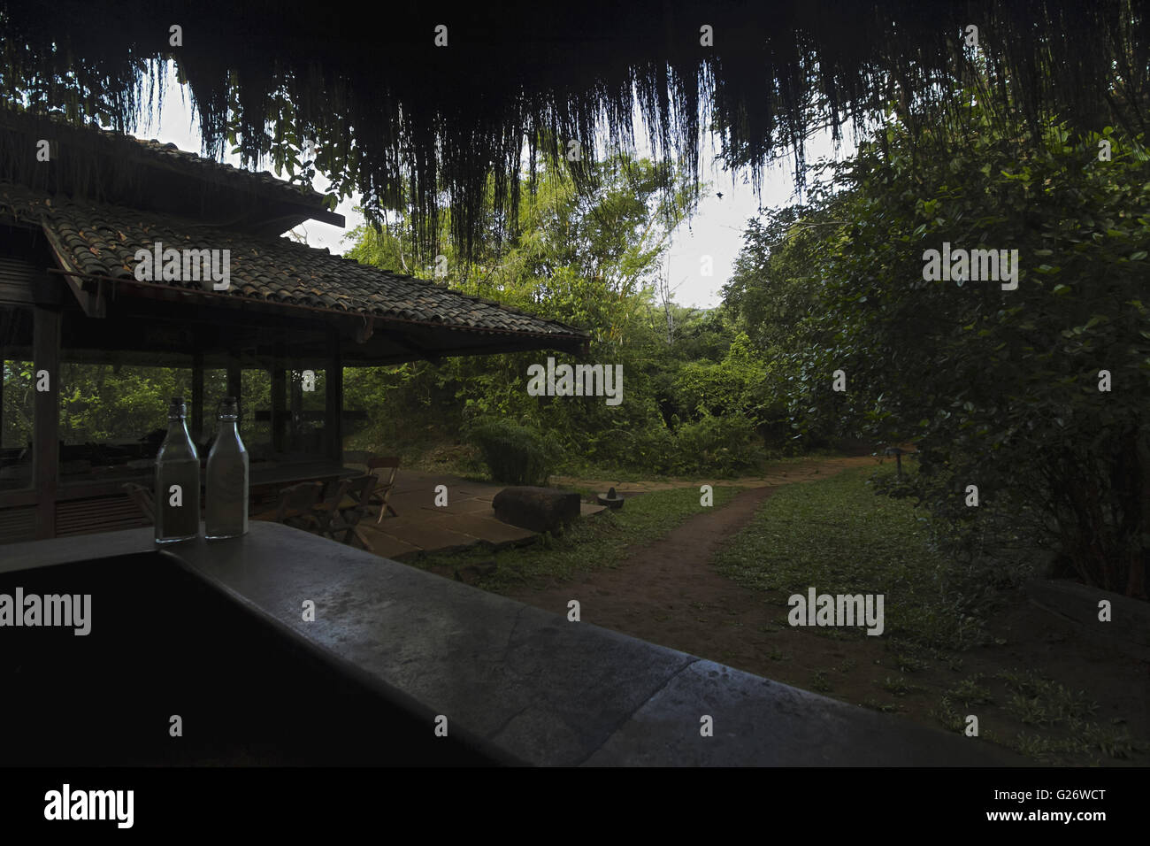 Der offene Bereich des Resorts auf chorla Ghats auf Goa karnataka Grenzen Stockfoto