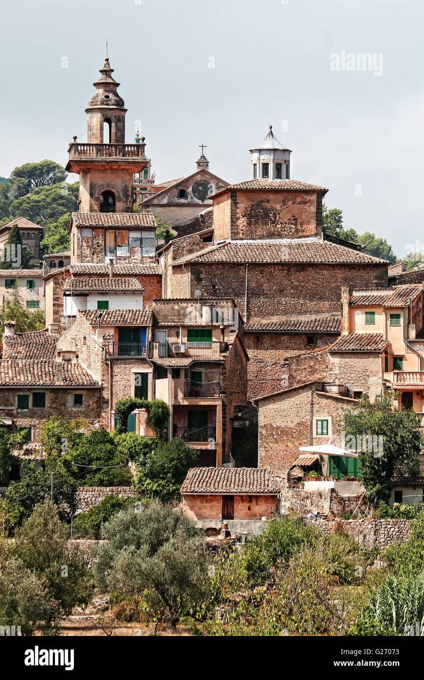 Schöne Verkürzungen von Valdemossa, kleinen und malerischen Städtchen auf der Insel Mallorca, Spanien Stockfoto
