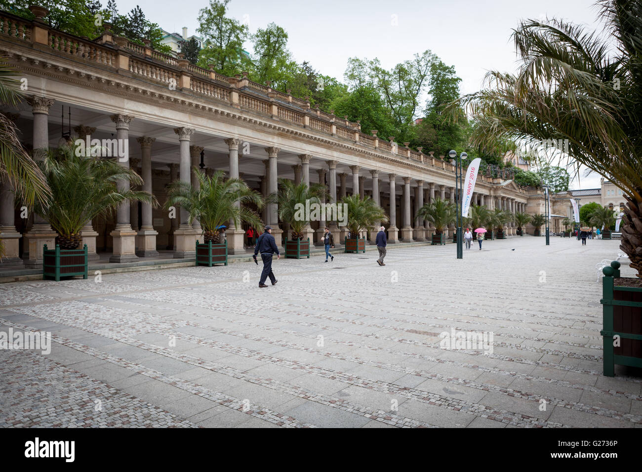 Mühlenkolonnade, Karlovy Vary, Karlsbad, Tschechische Republik, Europa Stockfoto