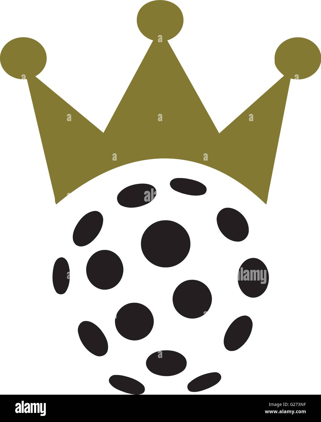 Floorball mit Krone Stock Vektor