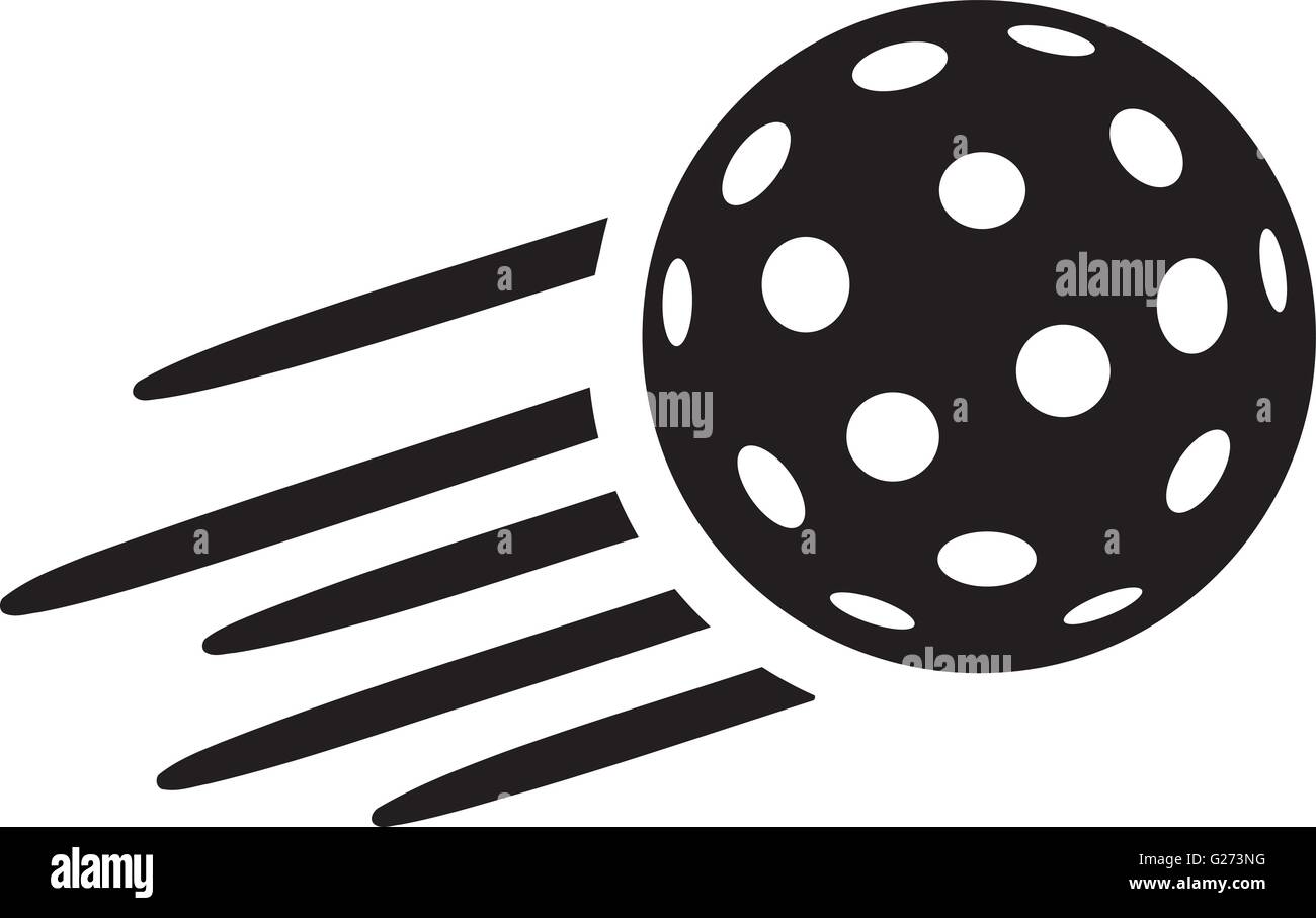 Fliegende Floorball Stock Vektor