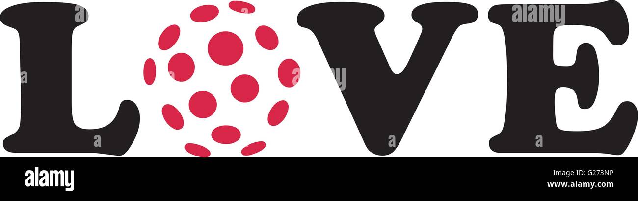 Floorball-Liebe mit ball Stock Vektor