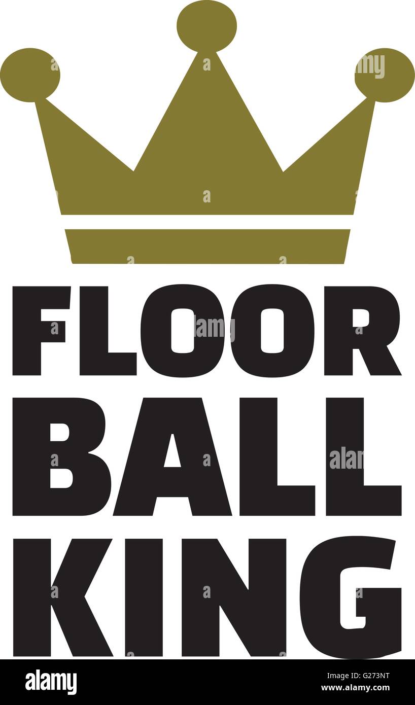 Floorball-König Stock Vektor