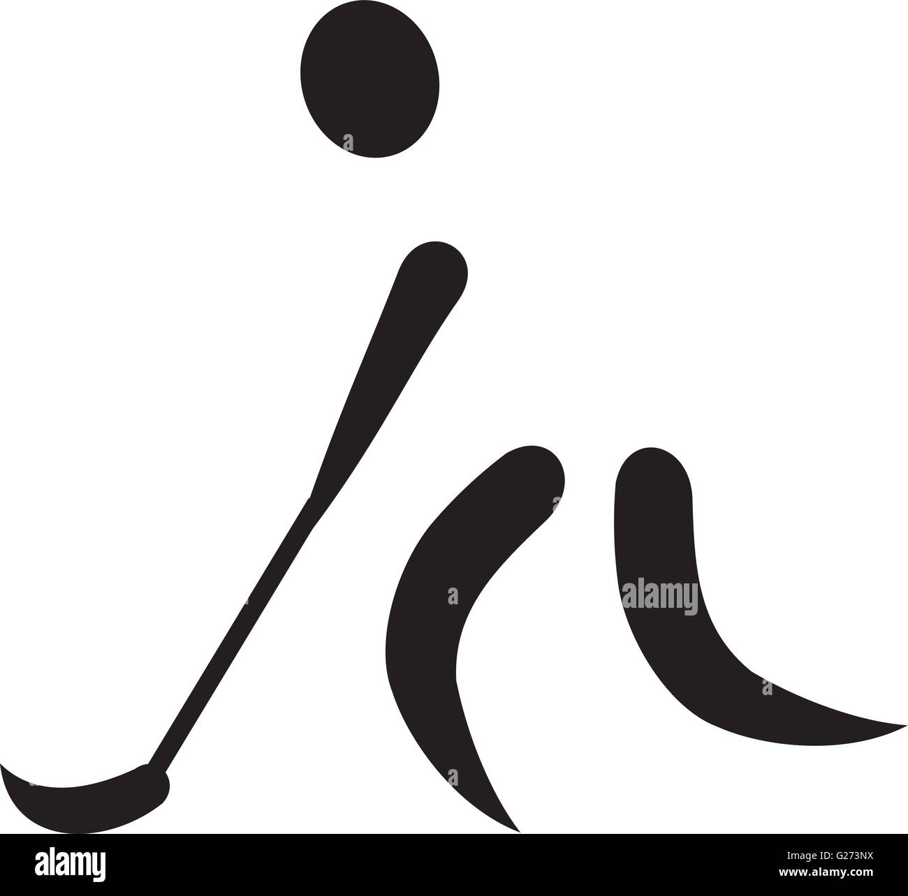 Floorball-Symbol Stock Vektor