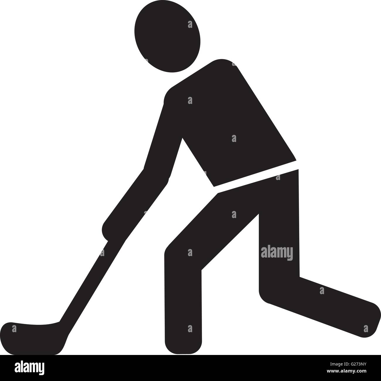 Floorball-Piktogramm Stock Vektor