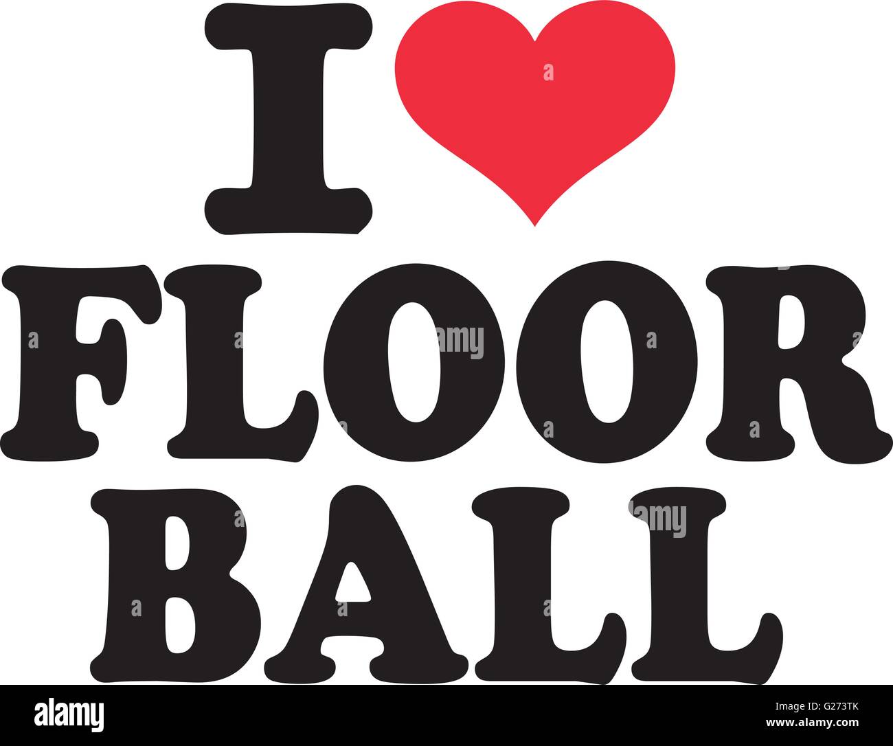 Ich liebe floorball Stock Vektor