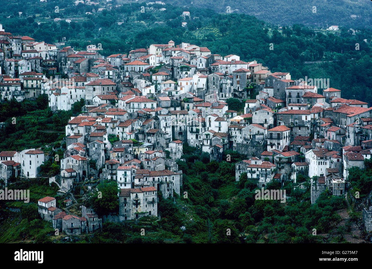 Berg Stadt von Rivello (Basilikata) Stockfoto