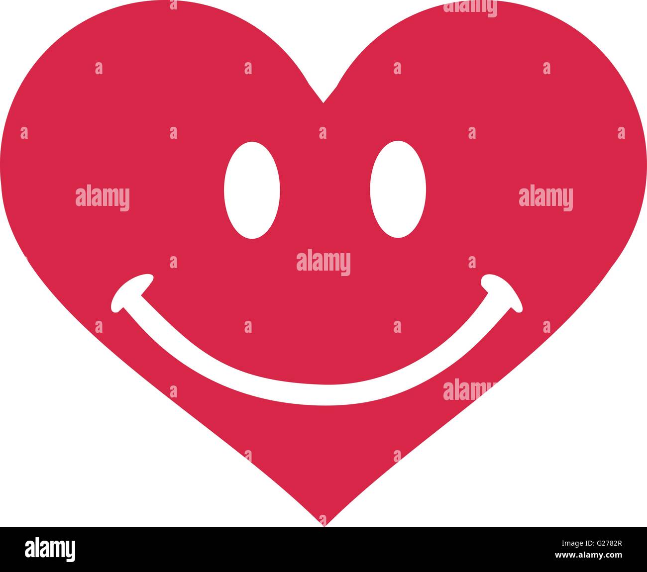 Herz mit Smiley-Gesicht Stock Vektor