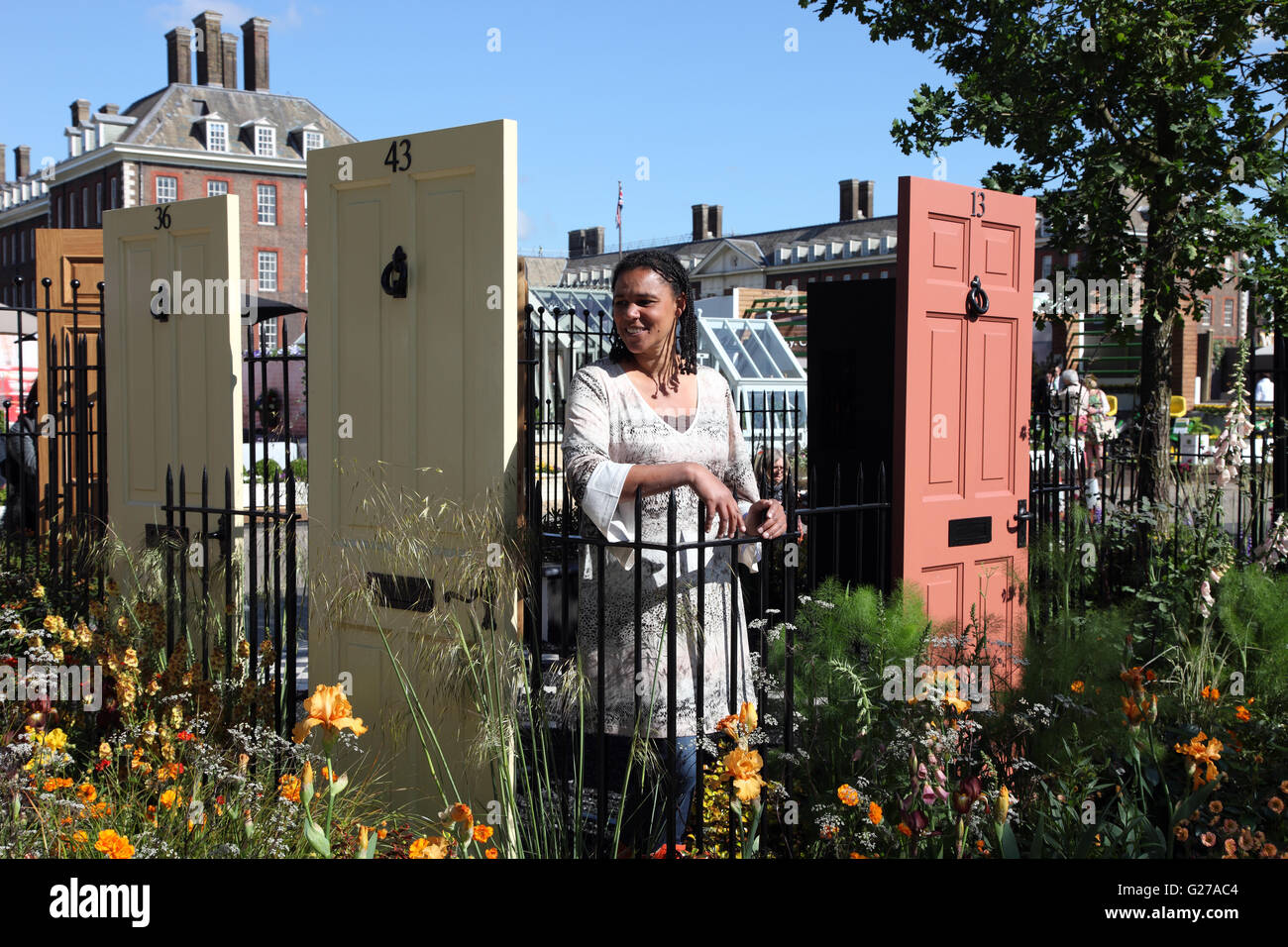 Juliet Sargeant in ihr der modernen Sklaverei Garten von RHS Chelsea Flower Show 2016 Stockfoto