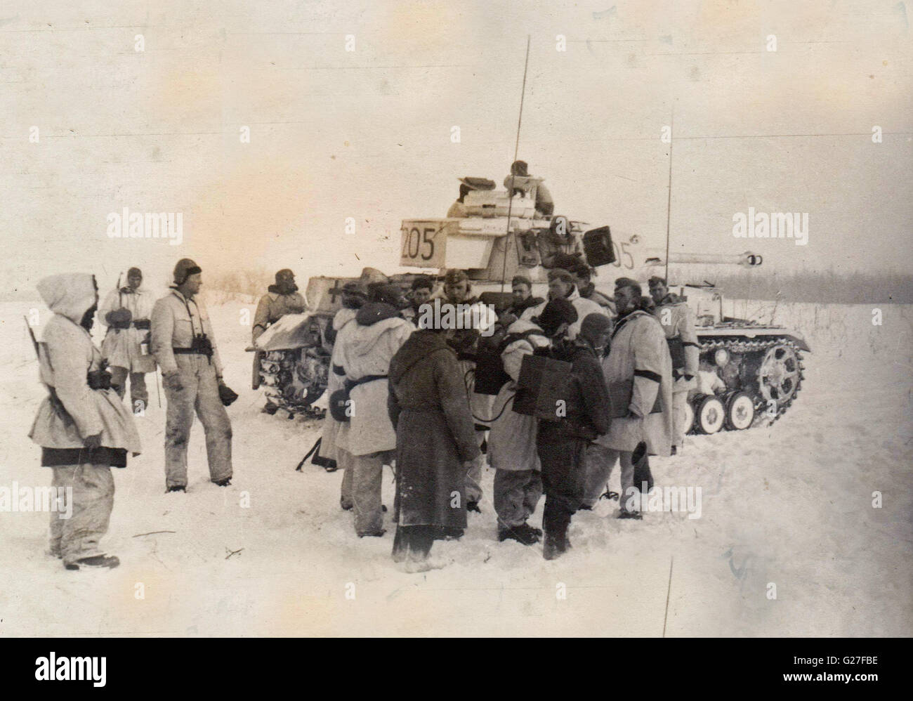 Waffen SS Panzer Tank und Grenadiere Kharkov 1943 Ostfront Stockfoto