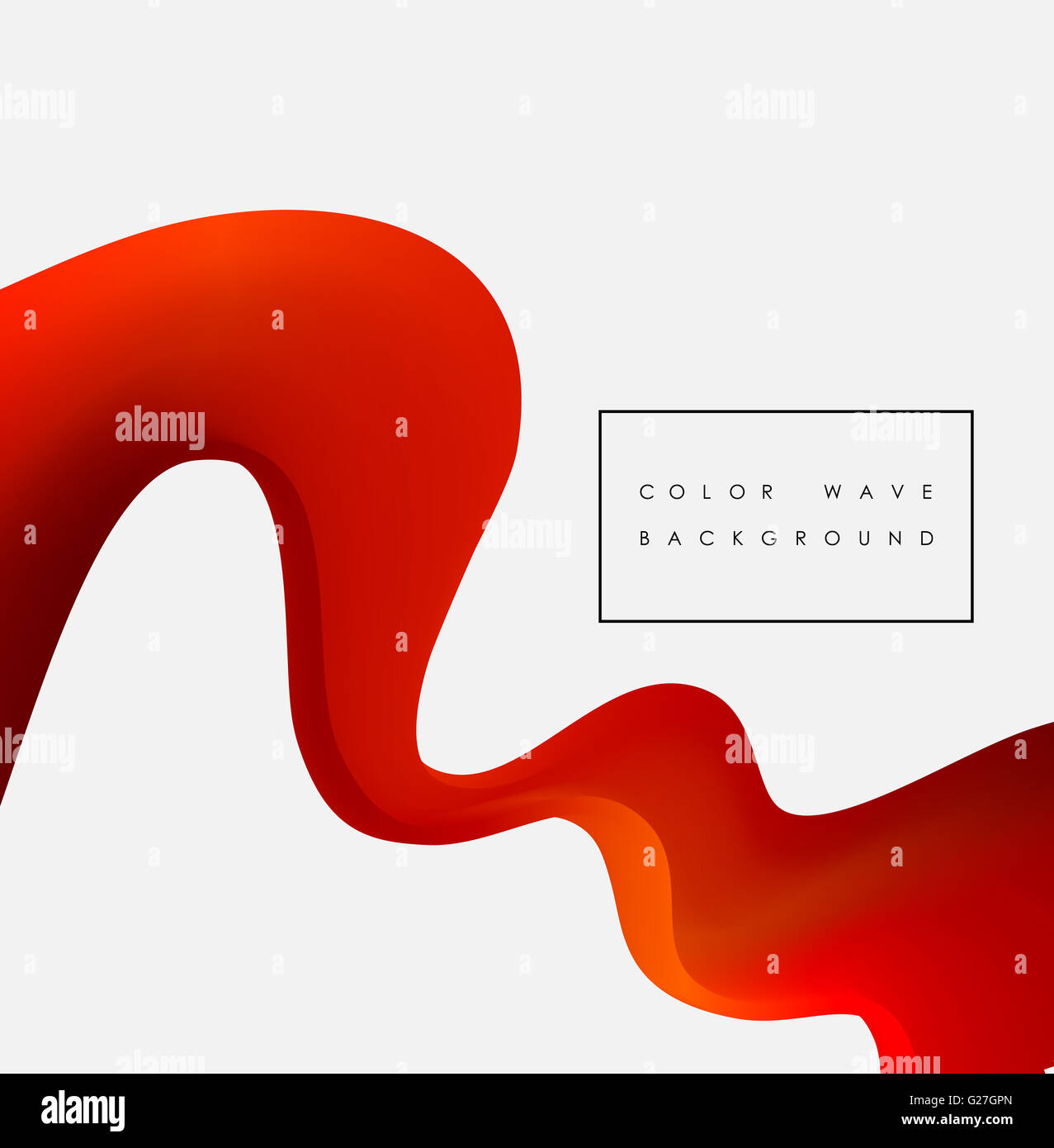 Abstrakte glatt Farbe Welle. Kurve Flow rot Bewegung Abbildung Stockfoto