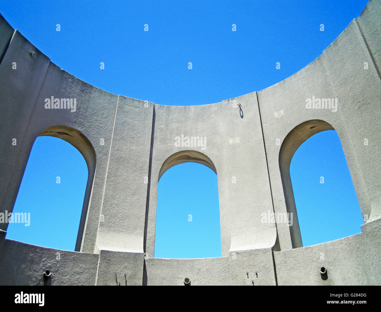 San Francisco: Die Aussichtsplattform des Coit Tower, im Jahre 1933 gebaut, als Lillian Coit Memorial Tower, ein 210 Fuß Tower im Art-déco-Stil bekannt Stockfoto