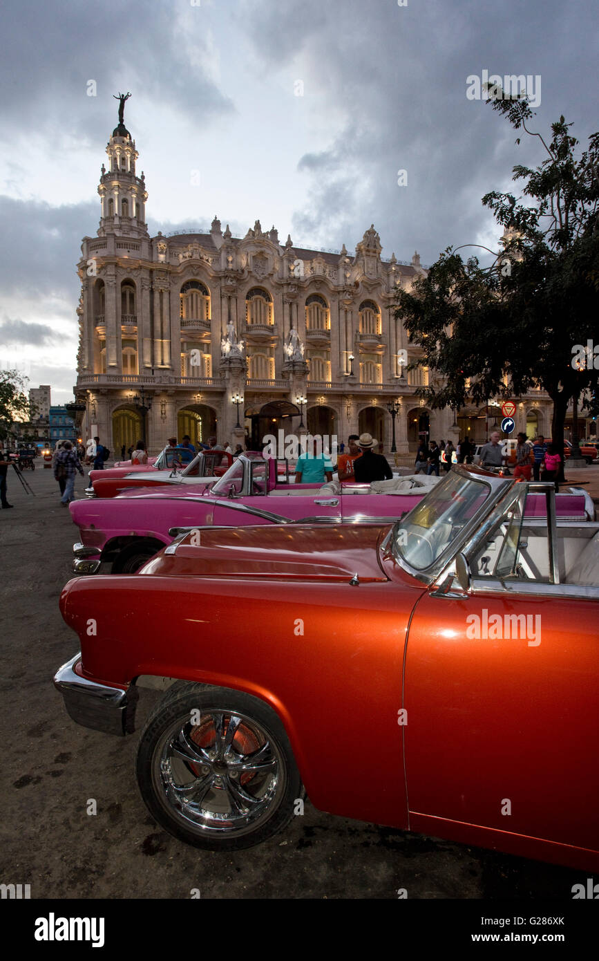 Gran Teatro De La Habana Alicia Alonso (große Theater von Havanna Alicia Alonso) befindet sich im Paseo del Prado in Havanna, Kuba Stockfoto