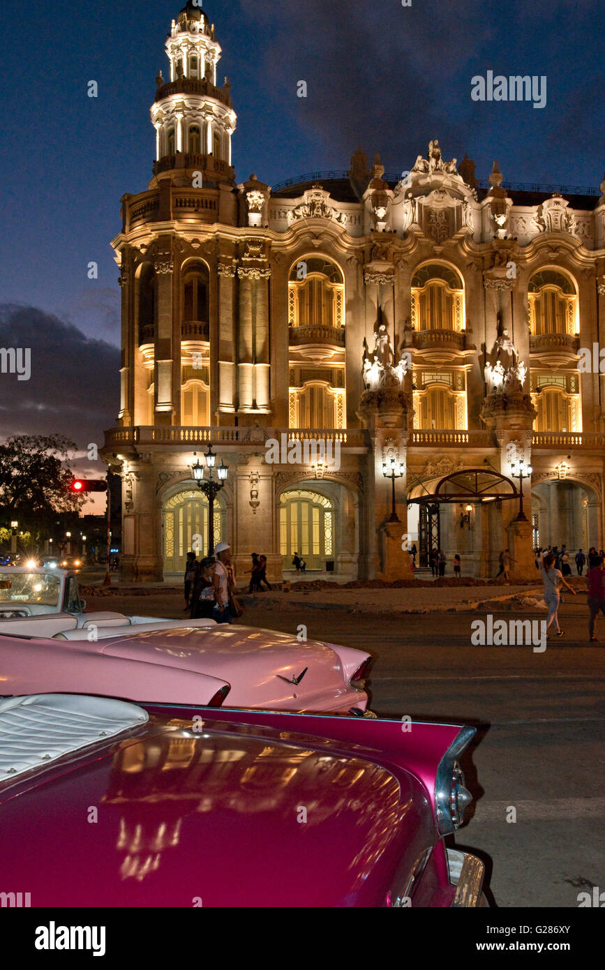 Gran Teatro De La Habana Alicia Alonso (große Theater von Havanna Alicia Alonso) befindet sich im Paseo del Prado in Havanna, Kuba Stockfoto
