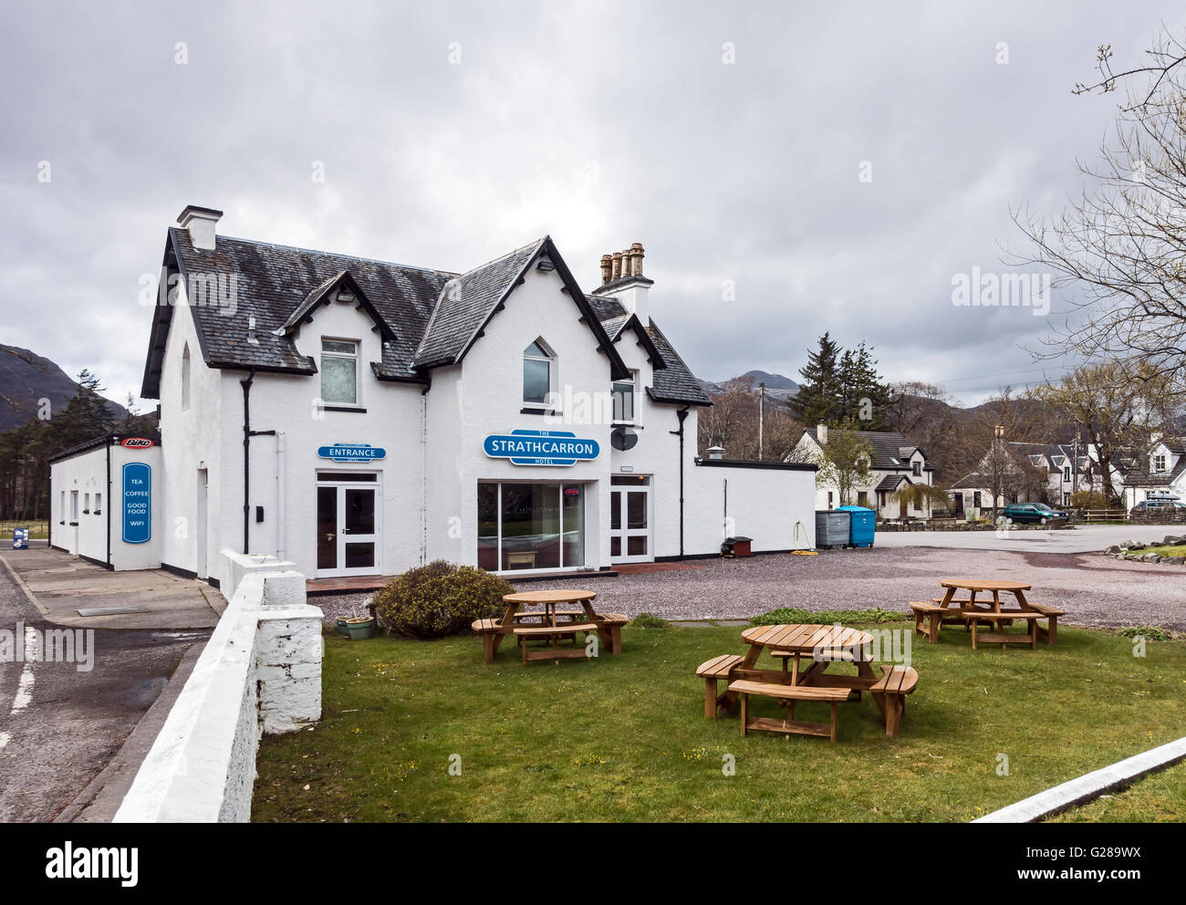 Strathcarron Comfort Inn Strathcarron im Hochland Schottland Stockfoto