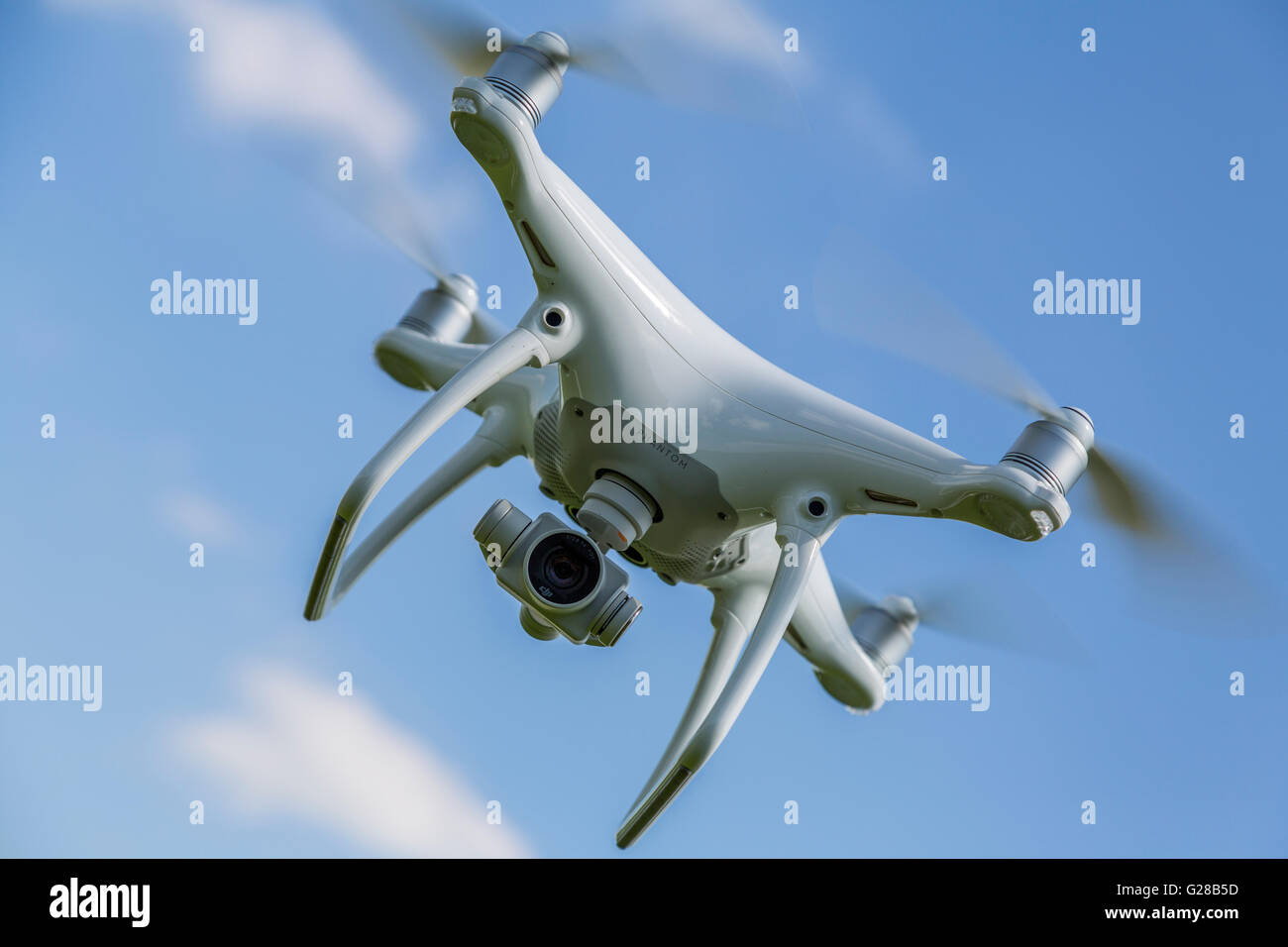 Schließen Sie herauf Bild eines entspannenden Drone/quadcopter England England Stockfoto