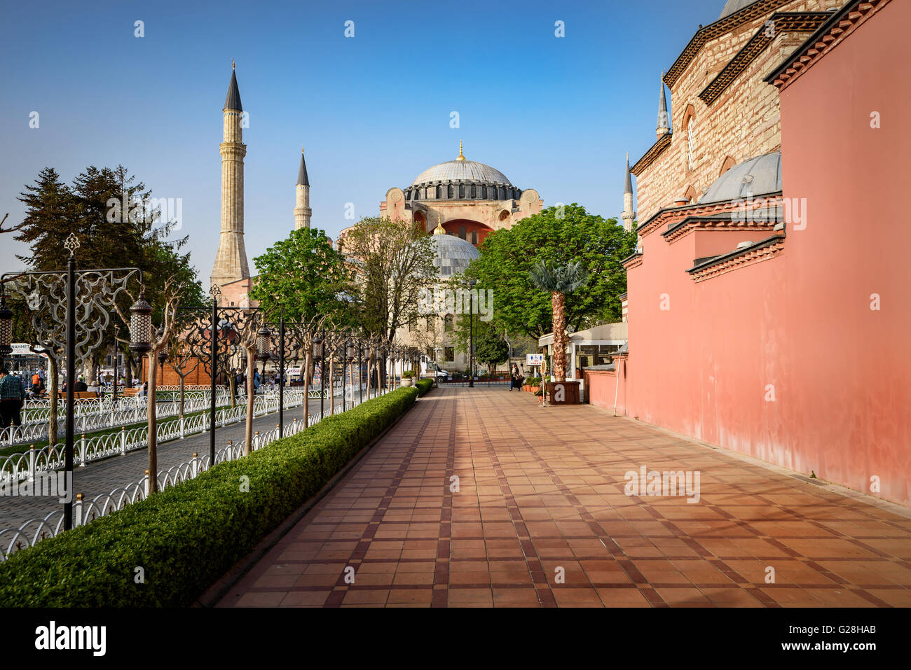 Hagia Sophia ist eine große architektonische Schönheit und ein bedeutendes Denkmal für byzantinischen und osmanischen Reiches in Istanbul Stockfoto