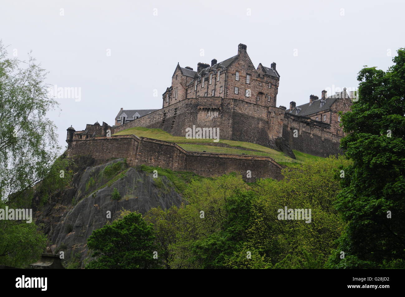 Edinburgh Castle Schottland von Princes street Stockfoto