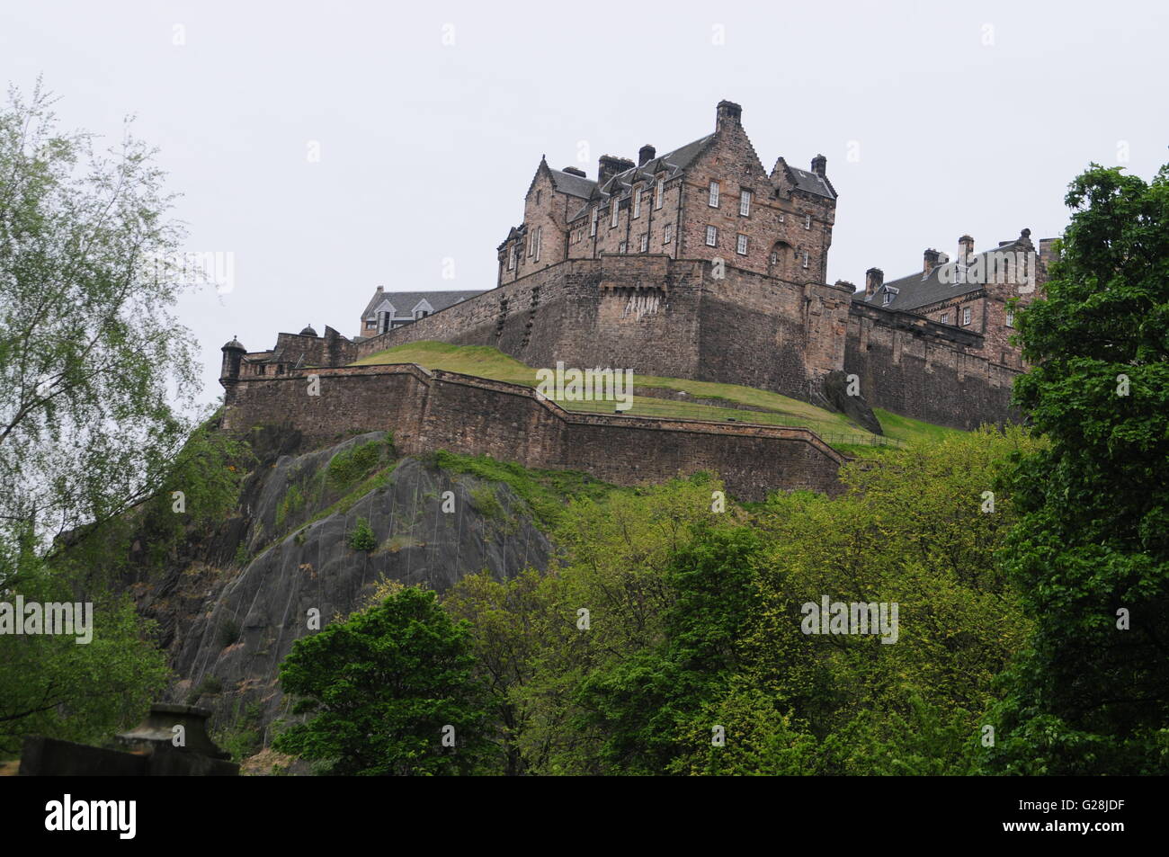 Edinburgh Castle Schottland von Princes street Stockfoto