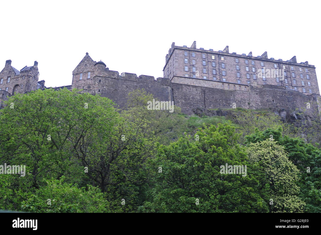 Edinburgh Castle Schottland von Princes street Stockfoto