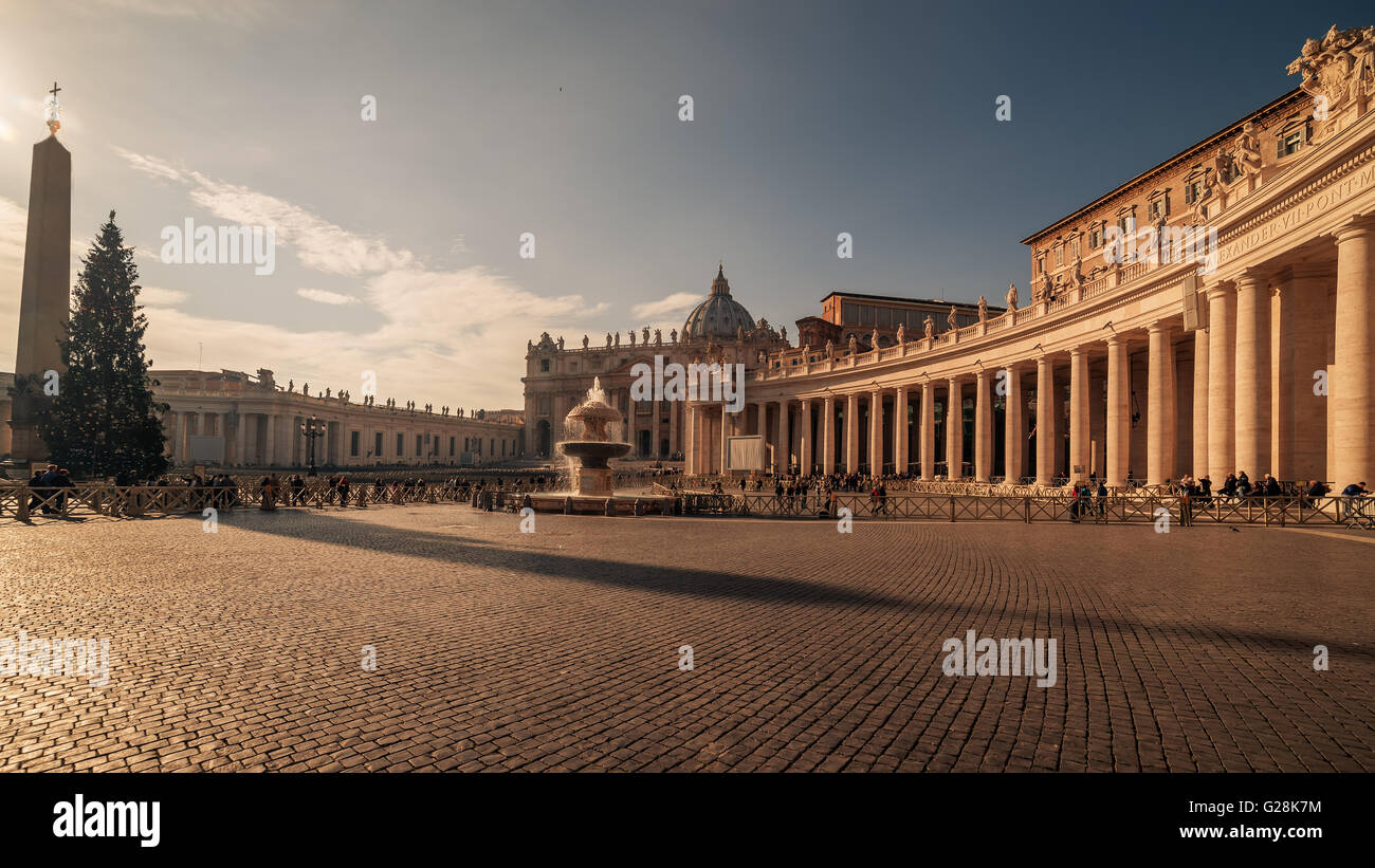 Vatikan und Rom: Petersplatz Stockfoto