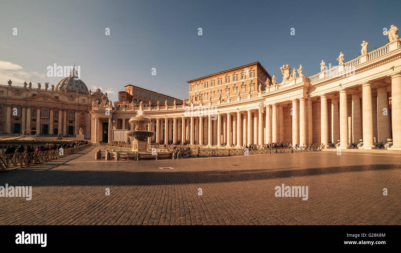 Vatikan und Rom: Petersplatz Stockfoto