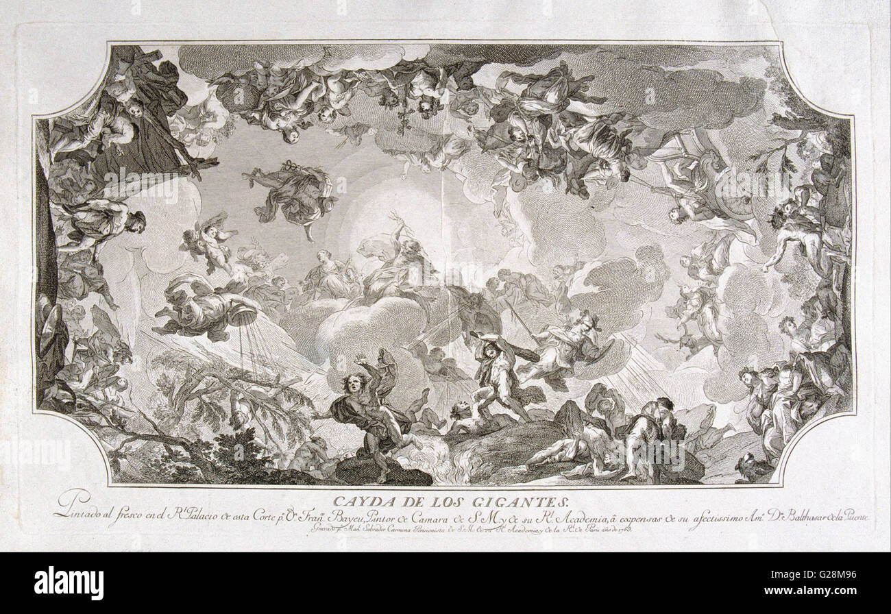 Manuel Salvador Carmona - Herbst des Riesen - MNAC - Barcelona Stockfoto